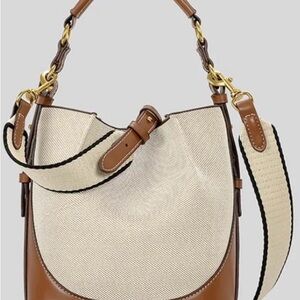 Chic Brown and Tan Women's Crossbody Bag